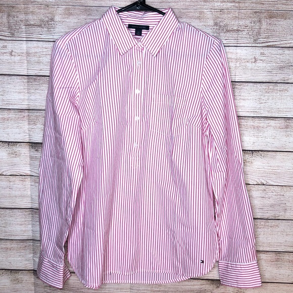 Tommy Hilfiger Tops - Tommy Hilfiger Striped Long‎ Sleeves Blouse Shirt